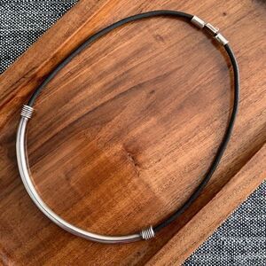 925 SILVER & Leather Necklace